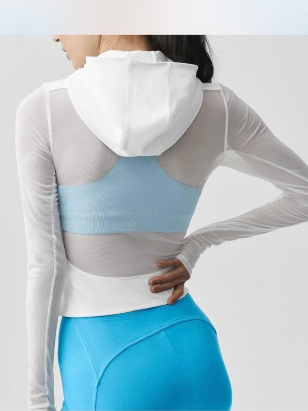 ALO Softsculpt Superset Full Zip Jacket in White - Picture 3 of 10